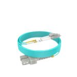 Duplex Fiber Optic Patch Cable 100M LC to LC Multi-Mode Male to Male End