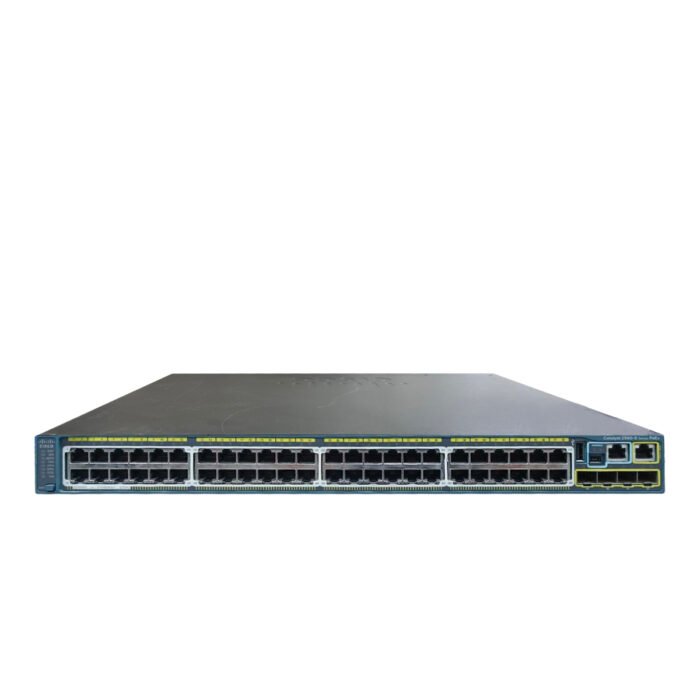 Cisco Catalyst WS-C2960-S 48-port POE+ switch with uplink module