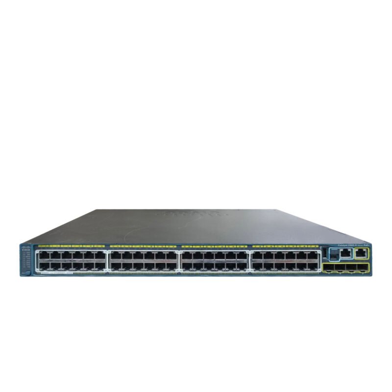 Cisco Catalyst WS-C2960-S 48-port POE+ switch with uplink module