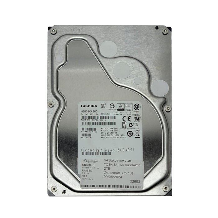 Toshiba MG03SCA200 2TB SAS 6Gbps 7.2K 3.5inch Hard Drive