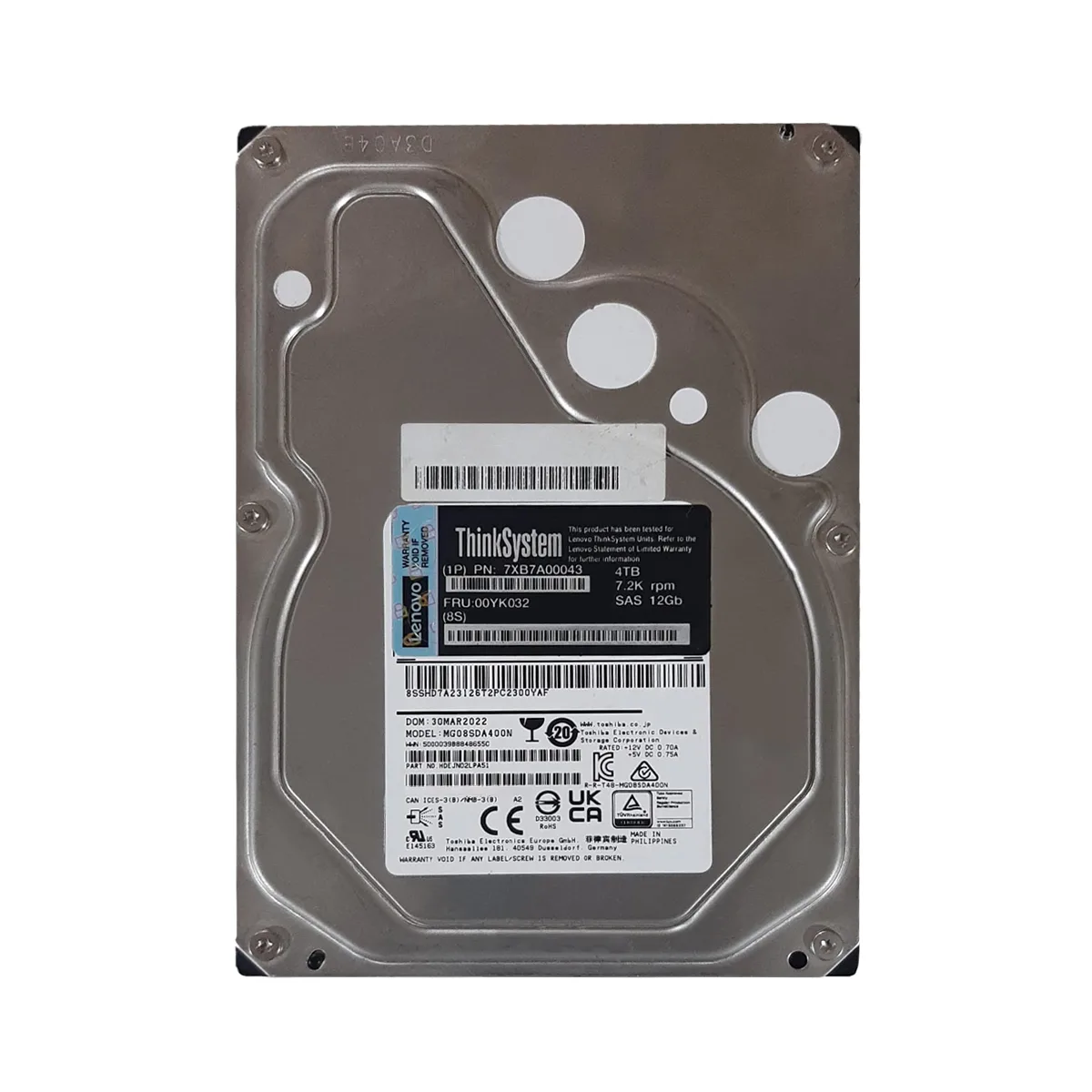 Lenovo 4TB 12Gbps 7.2K 3.5inch SAS Hard Drive