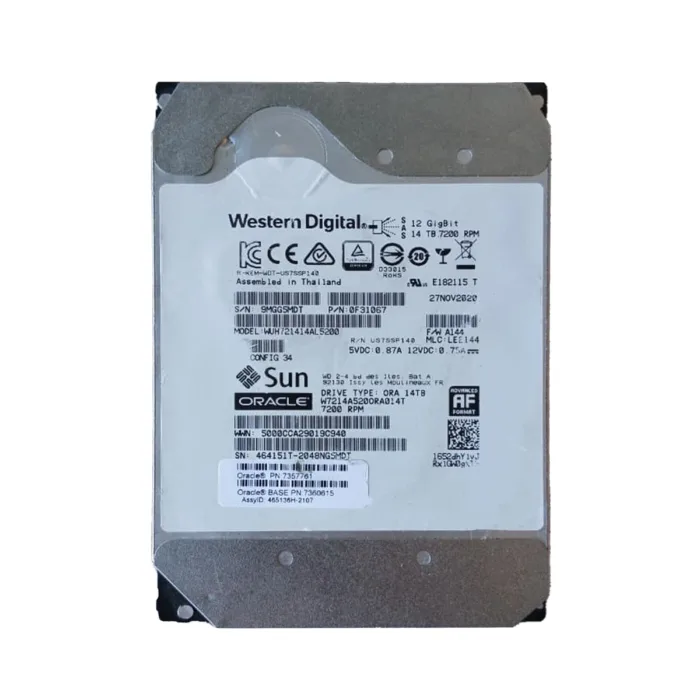 Disque Dur Sun Oracle 14To 7.2K SAS 12G – 3.5 LFF Pour Sun Fire X5-2, Reconditionné