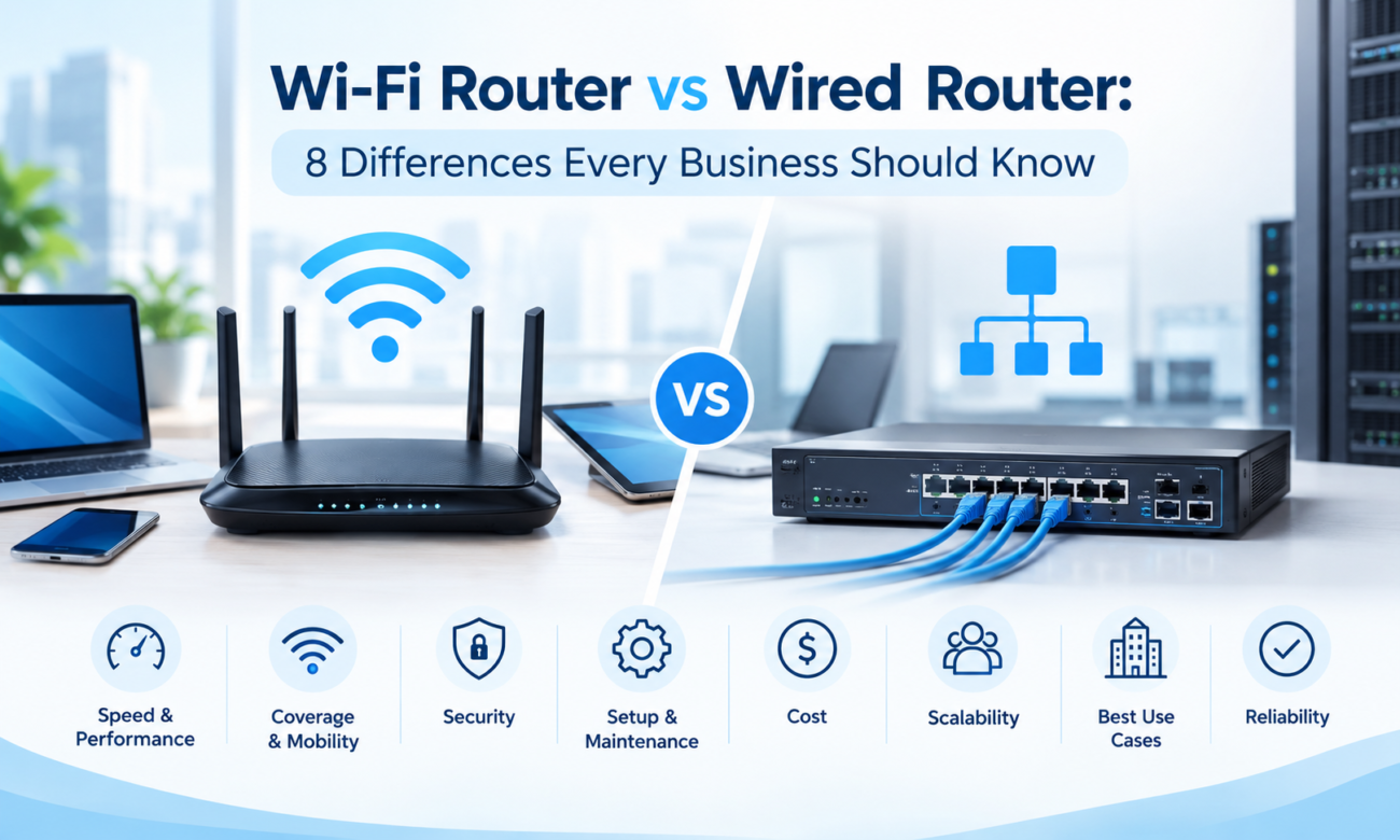 Wi-Fi Router vs Wired Router: 8 Differences Every Business Should Know